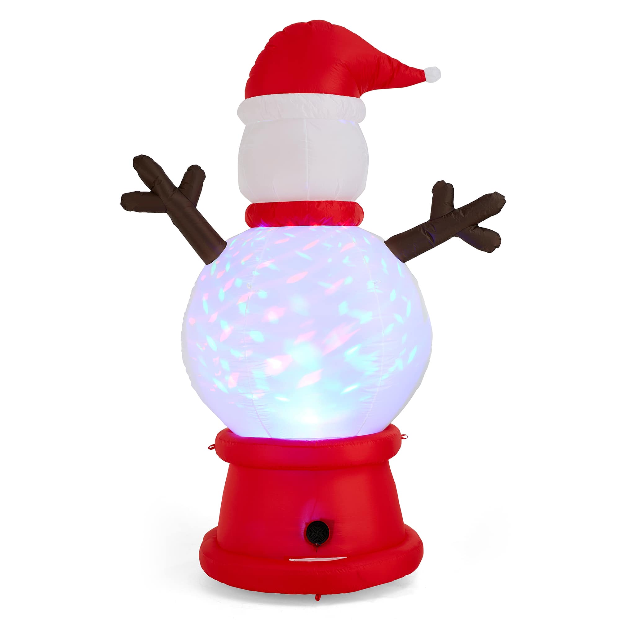 Glitzhome® 8FT Lighted Inflatable Snowman Globe Scene Decor